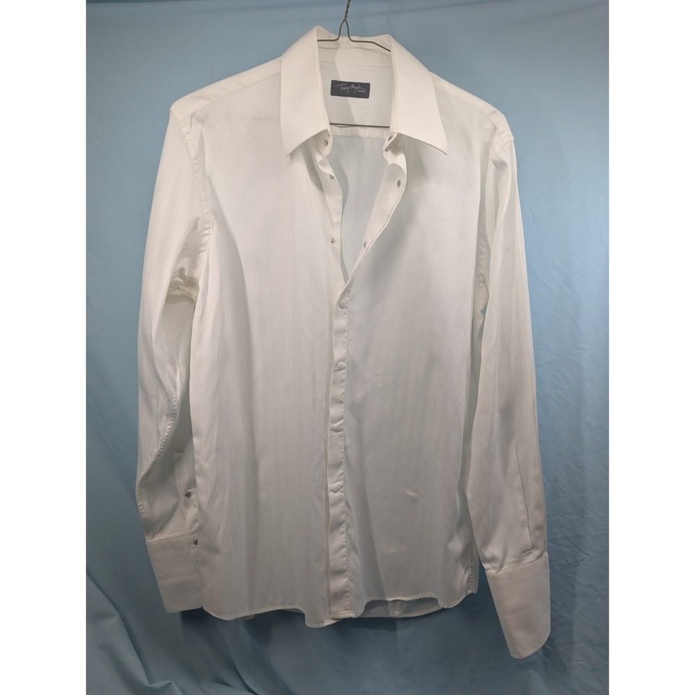 Vintage Tierry Mugler Paris France Dress Shirt White Long Sleeve Size L? *Read